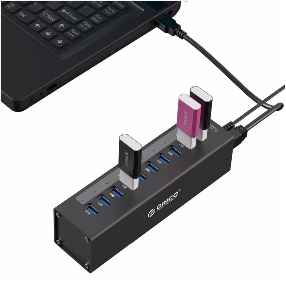 10-Port Usb 3.0 Hub With Power Adapter