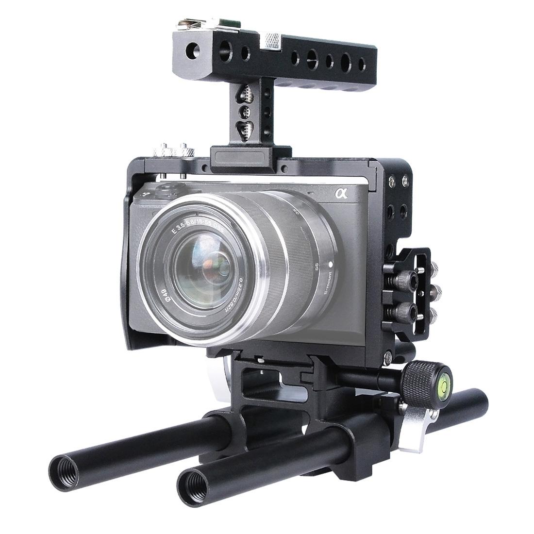 Sony A6000 A6300 A6400 A6500 Camera Cage Stabilizer Handle Black Audio Video