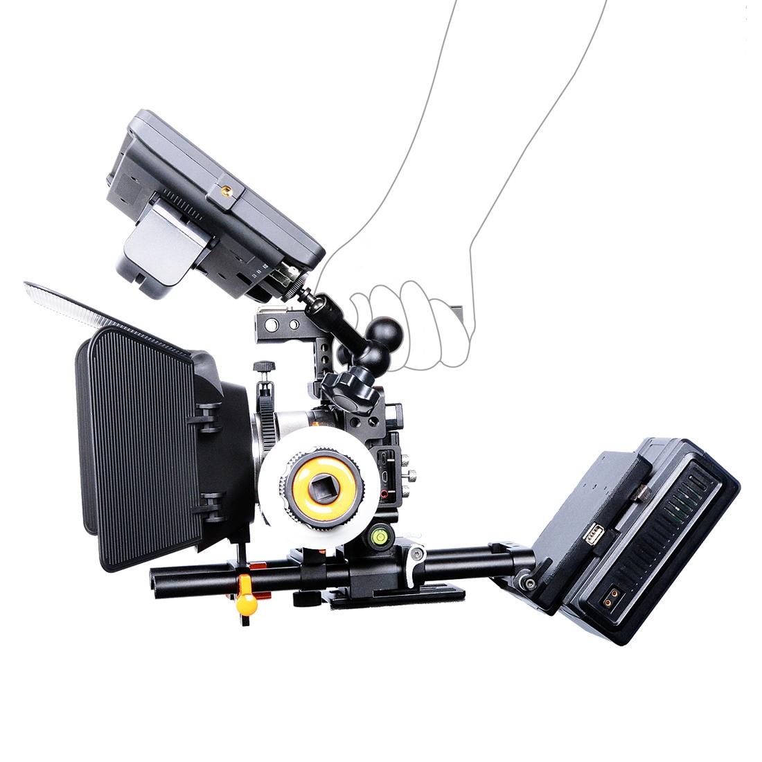 Sony A6000 A6300 A6400 A6500 Camera Cage Stabilizer Handle Black Audio Video