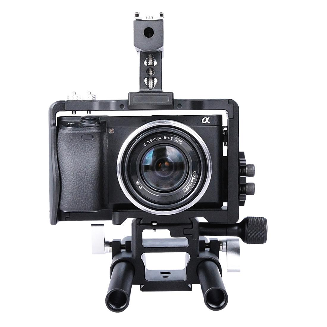 Sony A6000 A6300 A6400 A6500 Camera Cage Stabilizer Handle Black Audio Video
