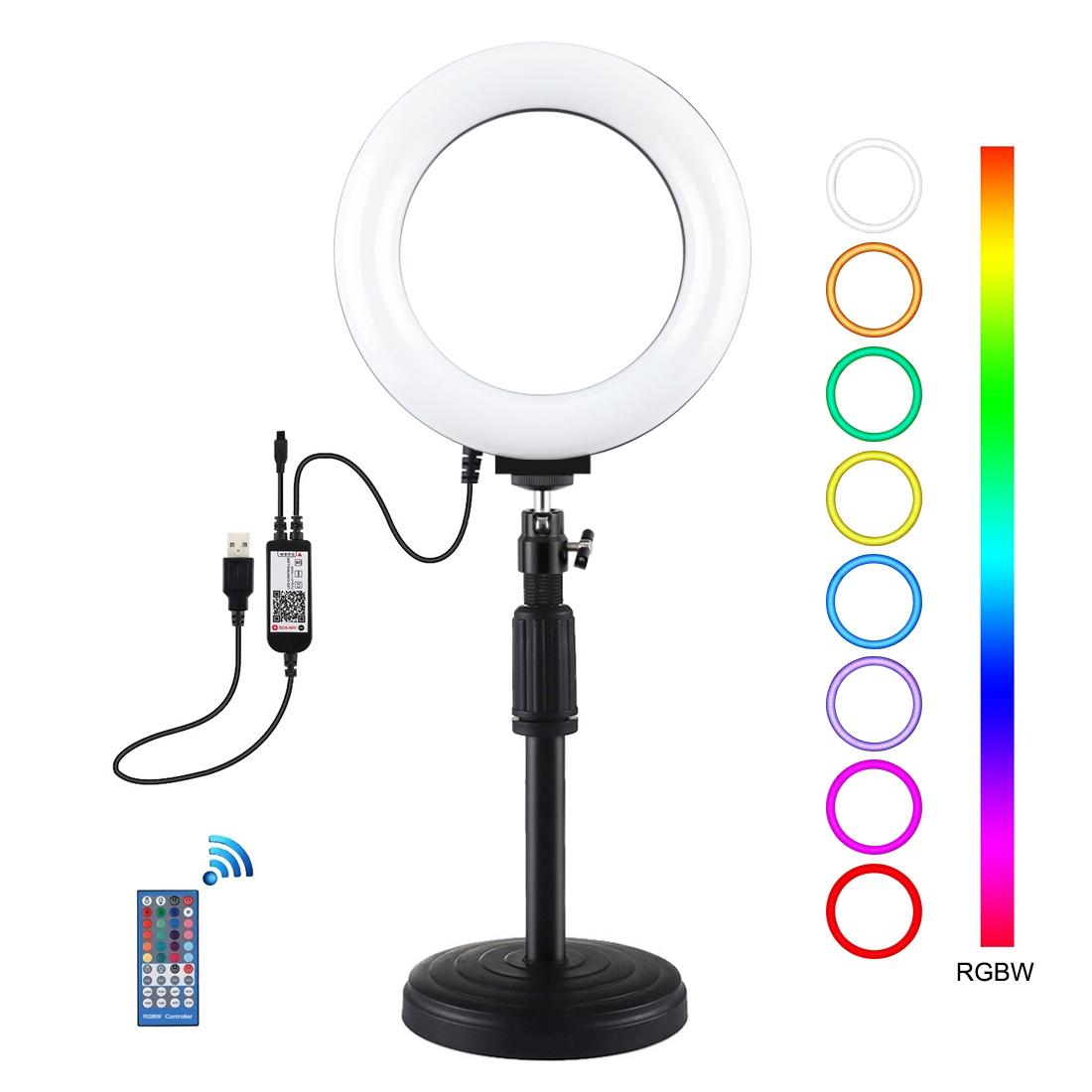 6.2 Inch Rgbw Led Ring Light With Remote Control And Tripod For Video Photography