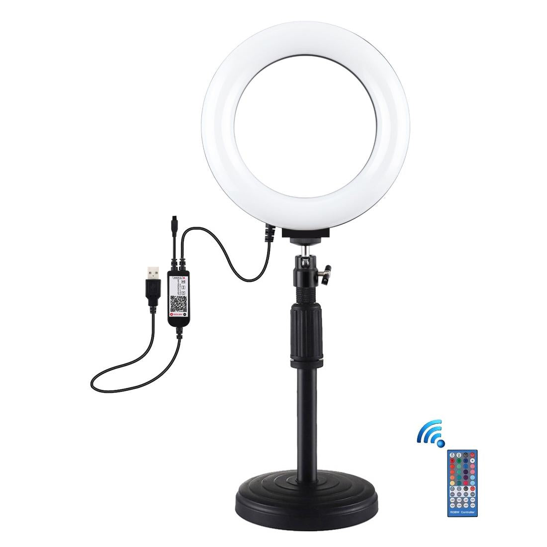 6.2 Inch Rgbw Led Ring Light With Remote Control And Tripod For Video Photography