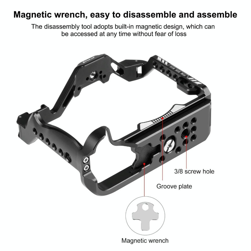 1 Sets of Parallel 1 Sets Of Metal Camera Cage For Canon Eos R10 Stabilizer Rig Black Audio And Video Equipment