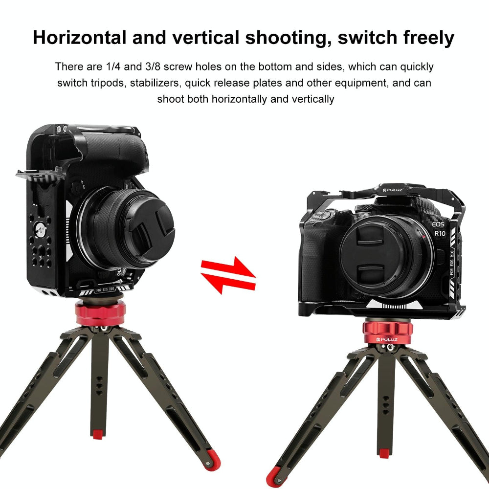 1 Sets of Parallel 1 Sets Of Metal Camera Cage For Canon Eos R10 Stabilizer Rig Black Audio And Video Equipment