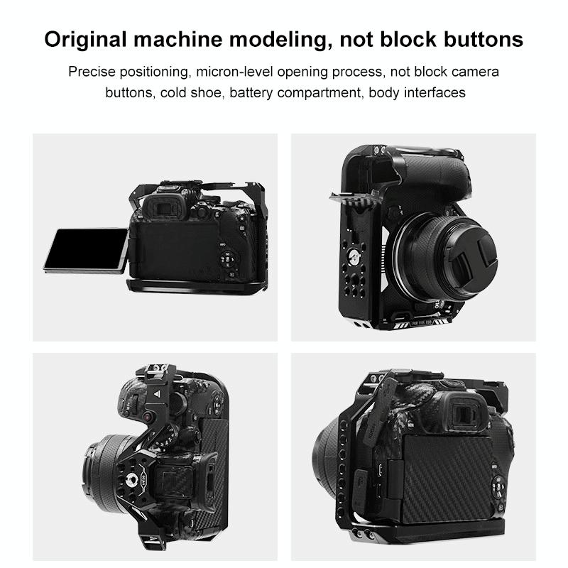 1 Sets of Parallel 1 Sets Of Metal Camera Cage For Canon Eos R10 Stabilizer Rig Black Audio And Video Equipment