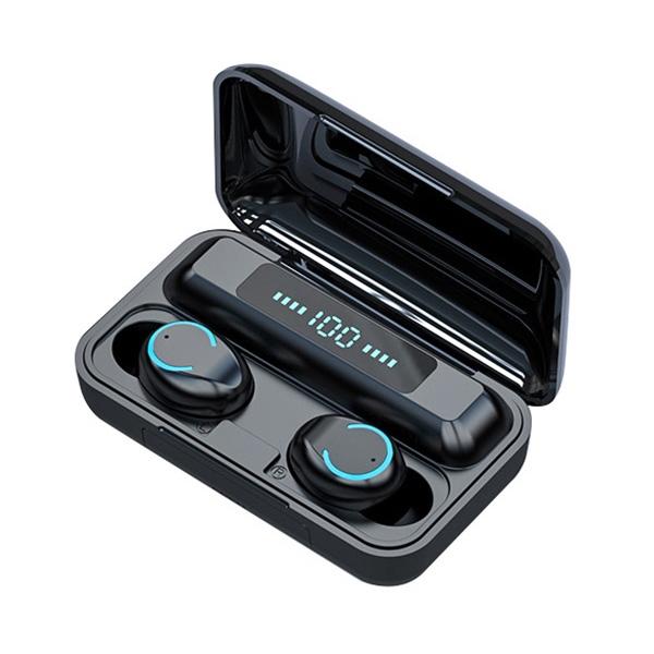Wireless Noise Cancelling Earbuds With Charging Case Black