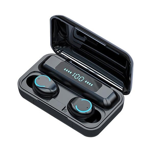 Wireless Noise Cancelling Earbuds With Charging Case Black