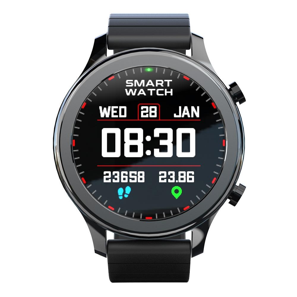Waterproof Smart Watch Heart Rate / Blood Pressure Monitor Physiological Management Black