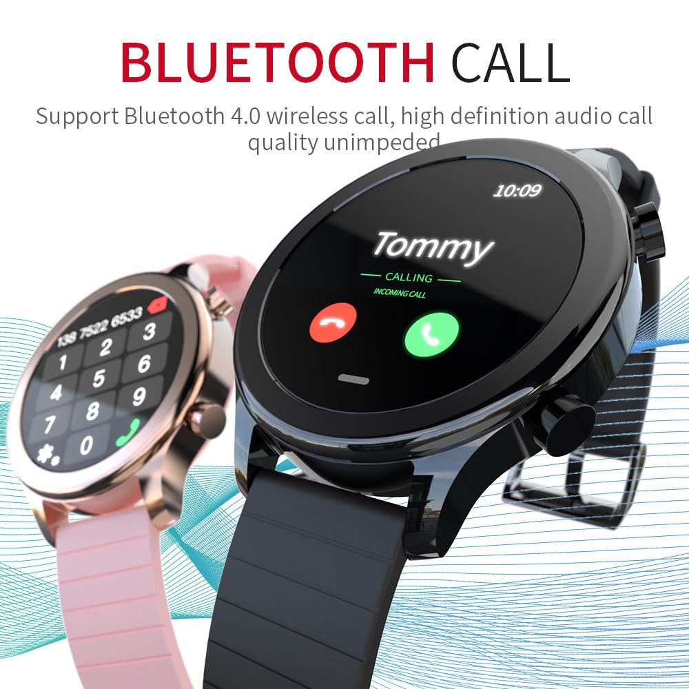Waterproof Smart Watch Heart Rate / Blood Pressure Monitor Physiological Management Black