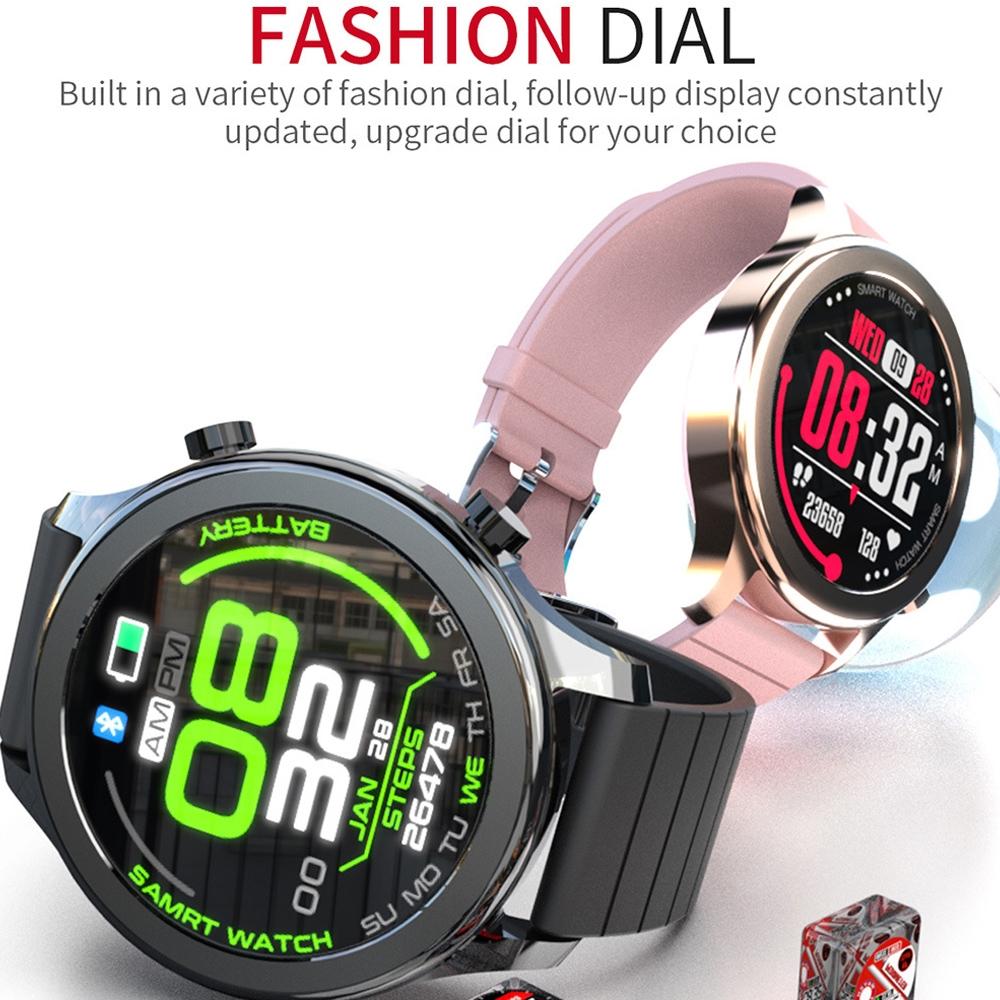 Waterproof Smart Watch Heart Rate / Blood Pressure Monitor Physiological Management Black