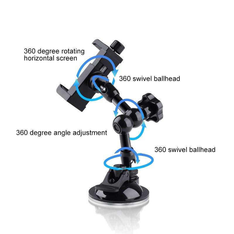 Articulating Magic Arm With Phone Clamp And Suction Cup For Audio Video Use