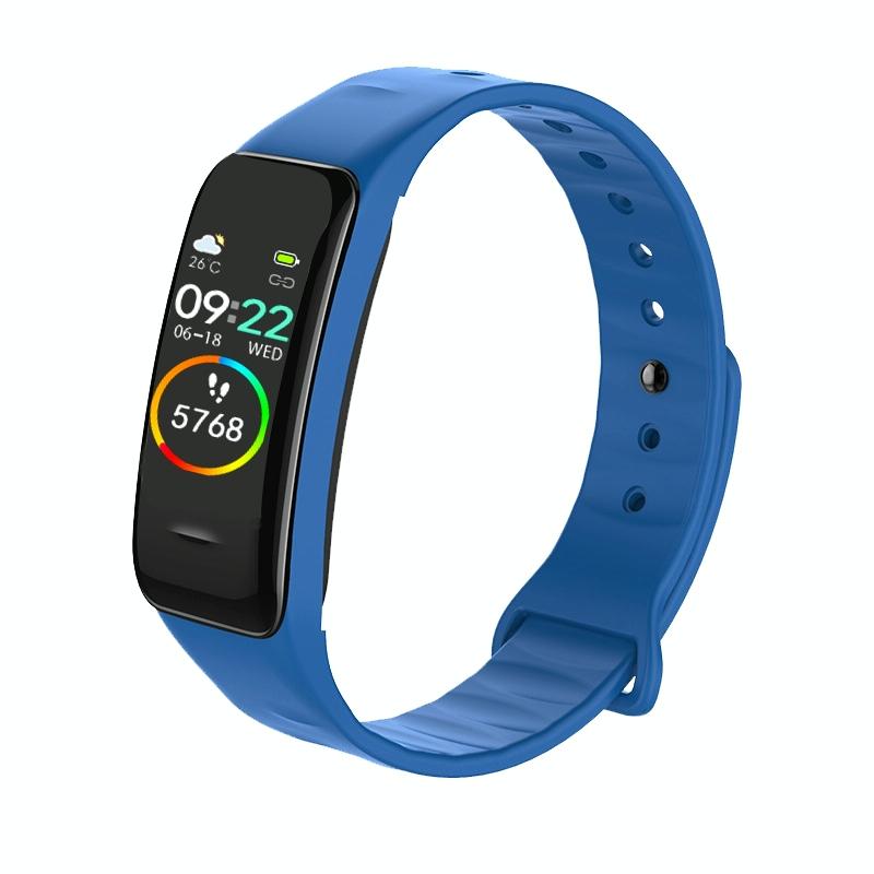 Waterproof Smart Bracelet With Colour Screen Ip67 Blue