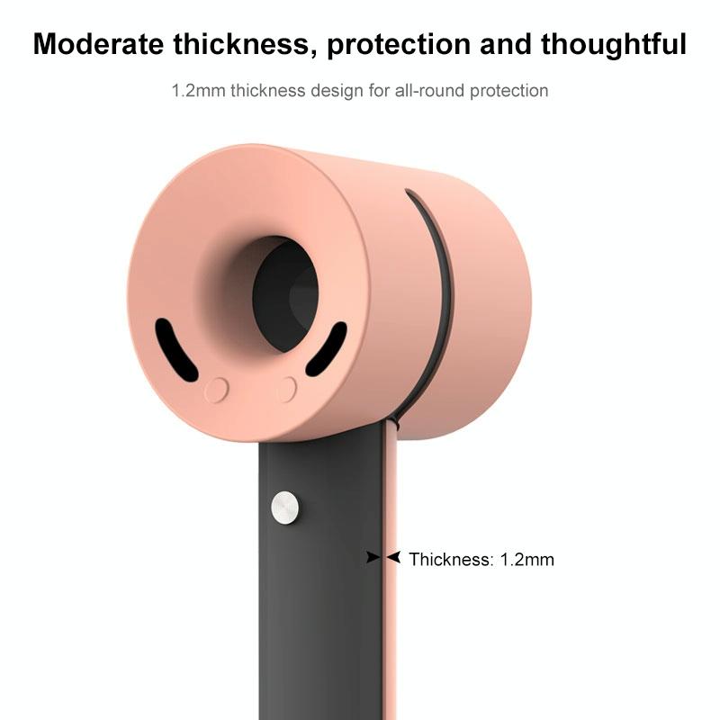 Shockproof Silicone Case For Dyson Hairdryer Light Pink