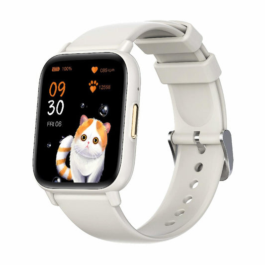 1.83 Inch Bt5.2 Smart Sport Watch With Bluetooth Call Sleep & Health Monitor White