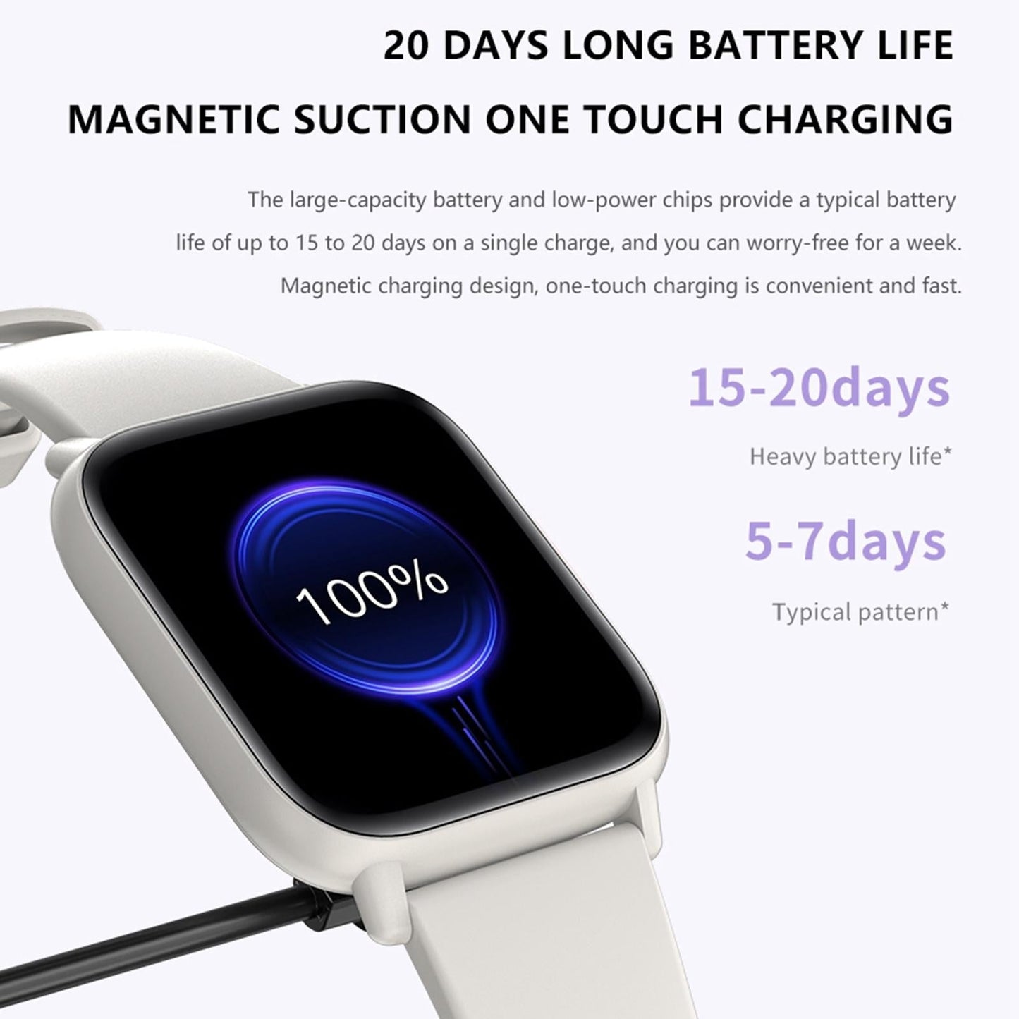 1.83 Inch Bt5.2 Smart Sport Watch With Bluetooth Call Sleep & Health Monitor White
