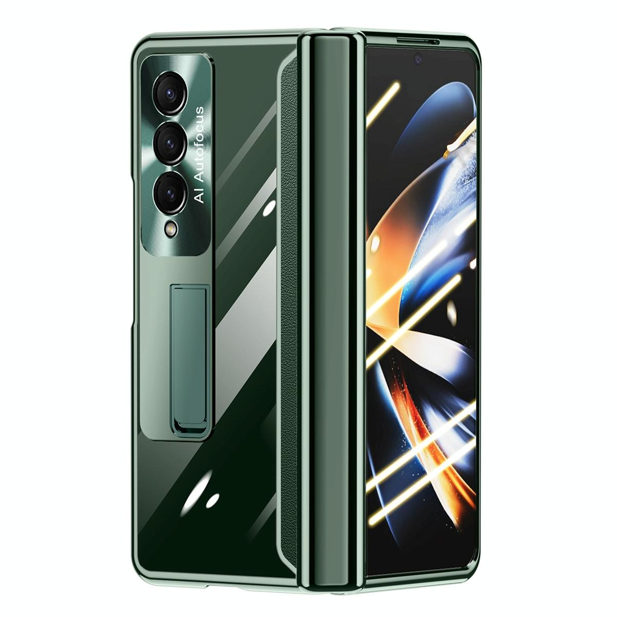 For Samsung Galaxy Z Fold4 5G Full Body Hinge Case Electroplated Green