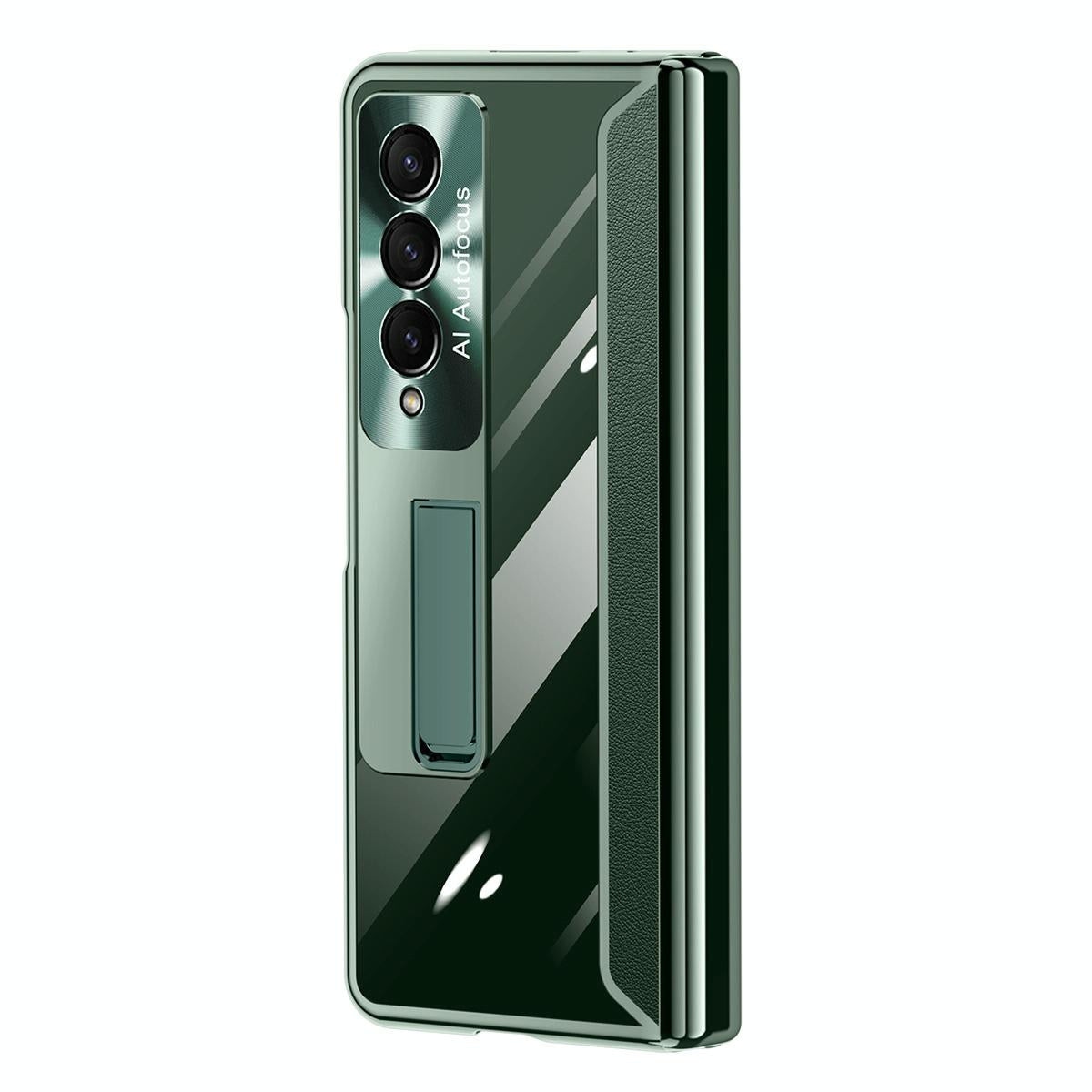 For Samsung Galaxy Z Fold4 5G Full Body Hinge Case Electroplated Green