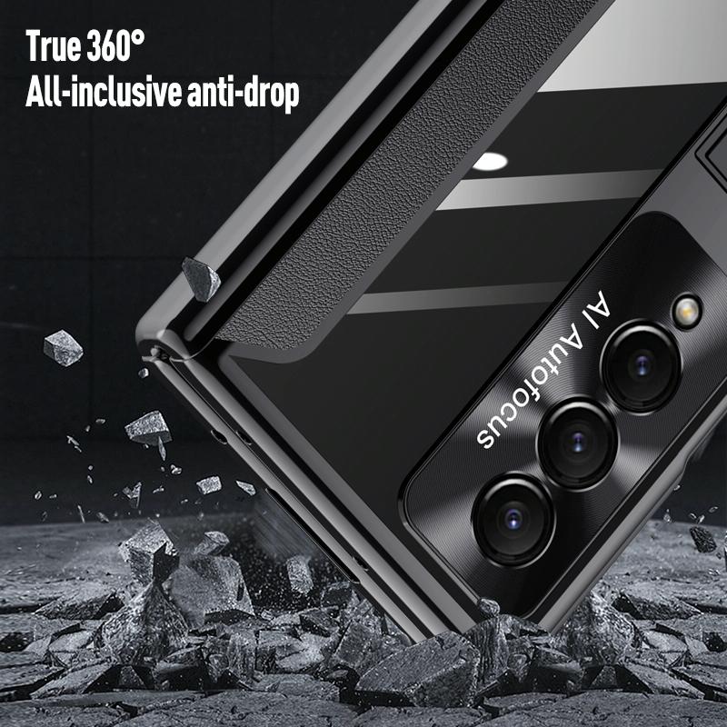For Samsung Galaxy Z Fold4 5G Full Body Hinge Case Electroplated Green