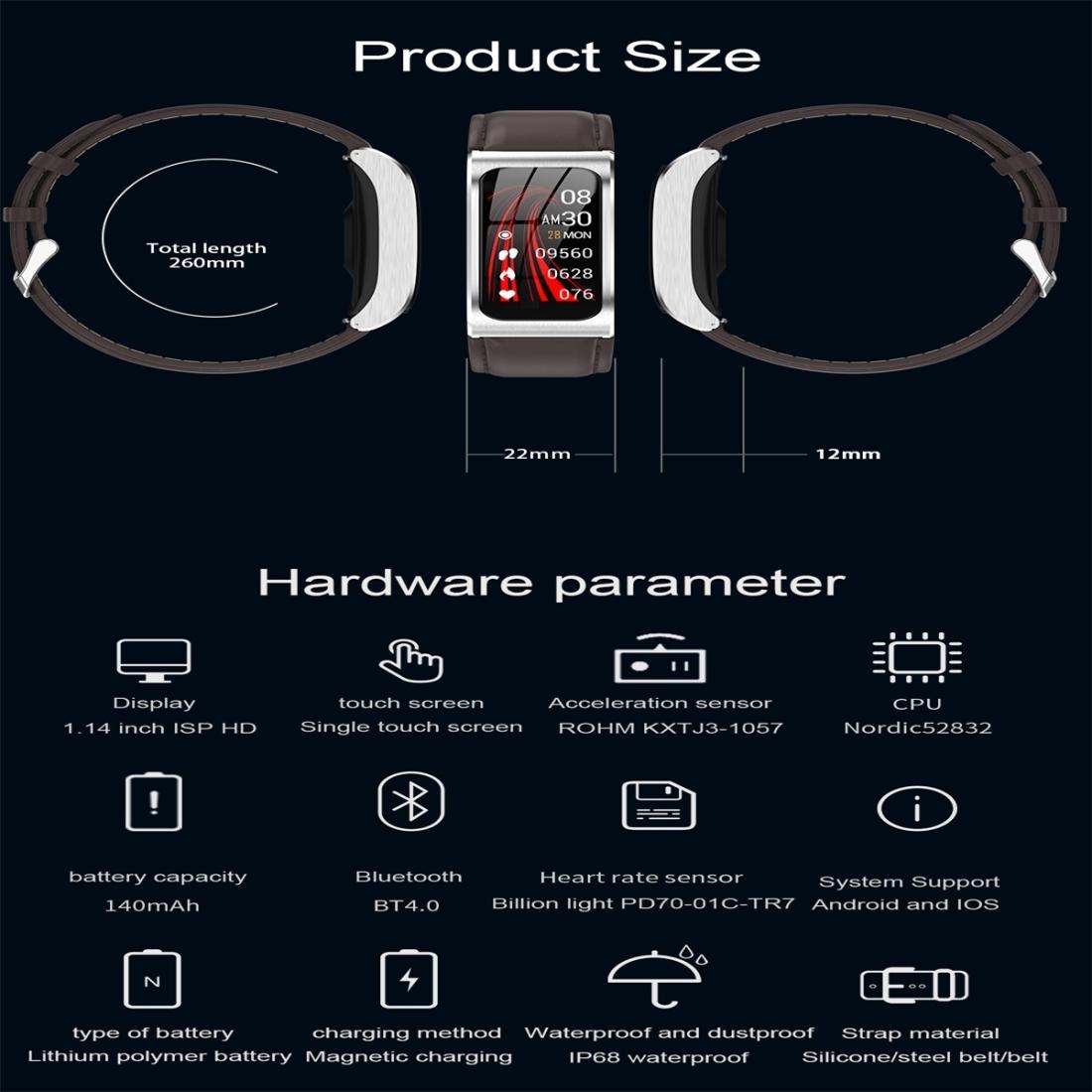 Waterproof Smart Watch With Heart Rate And Sleep Monitoring Gold