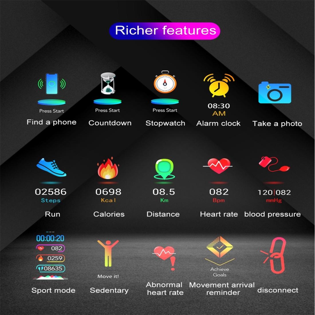 Waterproof Smart Watch With Heart Rate And Sleep Monitoring Gold