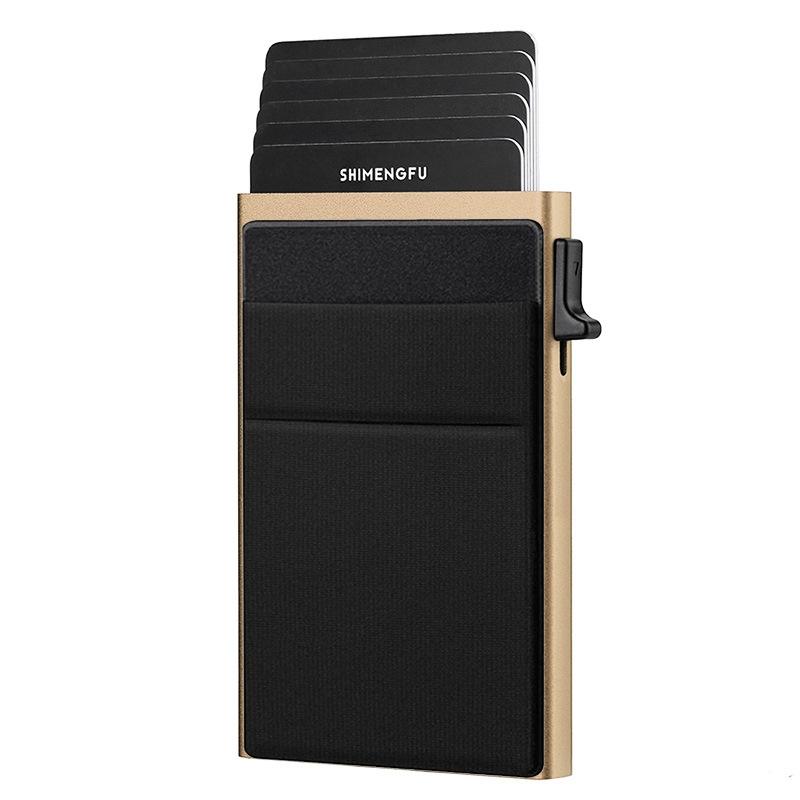 Rfid Blocking Slim Metal Wallet For Men Gold