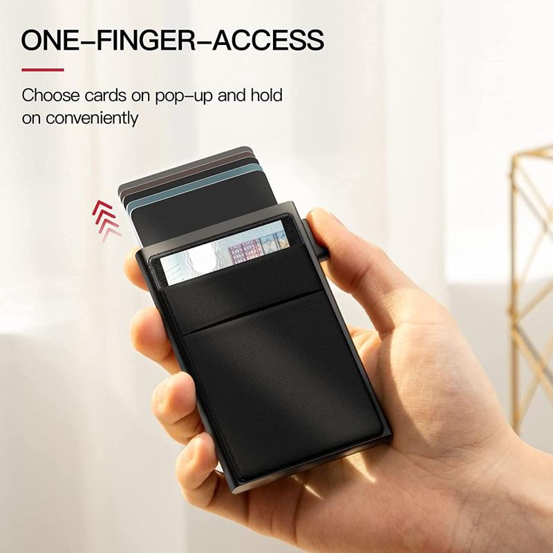 Rfid Blocking Slim Metal Wallet For Men Gold