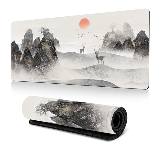 Cherry Blossom Ink Painting Mouse Pad Non Slip Pattern 8 300X800x2mm