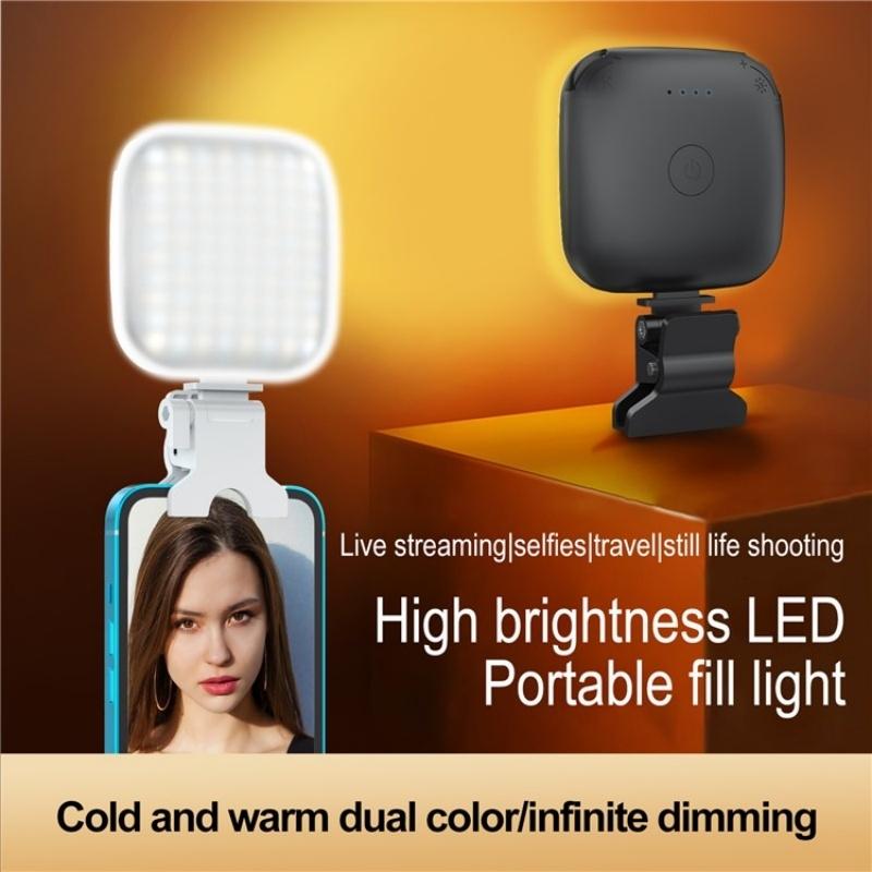 White Mini Clip On Led Fill Light For Video Conferencing And Live Streaming