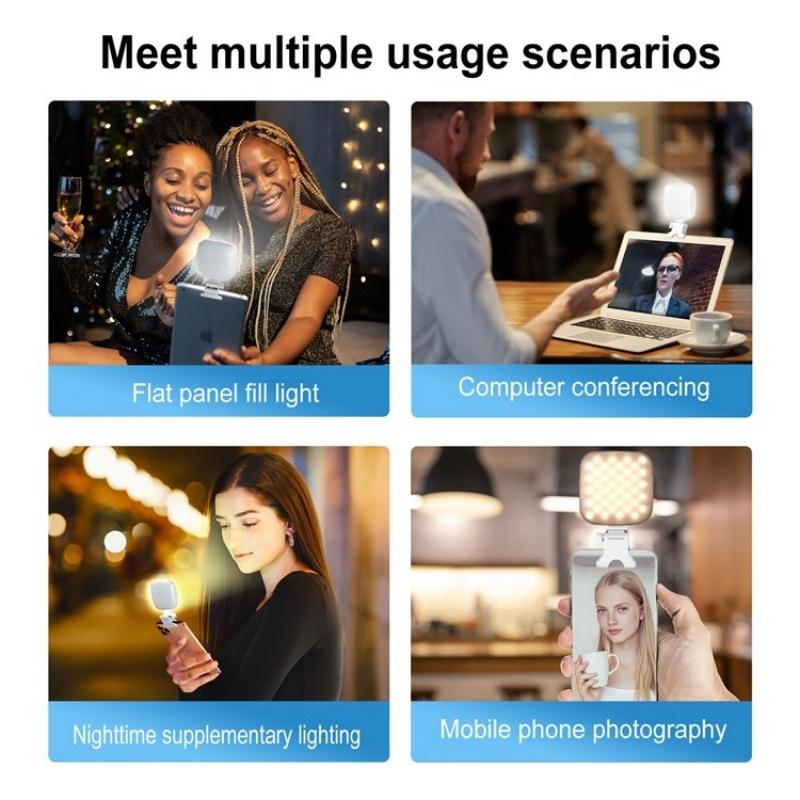 White Mini Clip On Led Fill Light For Video Conferencing And Live Streaming