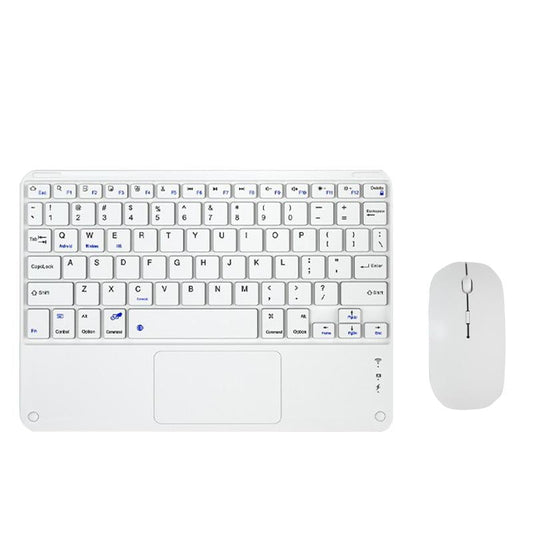 9.7 Tablet Keyboard With Bluetooth Touchpad & Mouse Set For Ipad White +