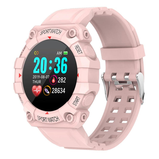 1.3 Inch Colour Round Screen Sport Smart Watch Support Heart Rate Multi Sports Mode Pink