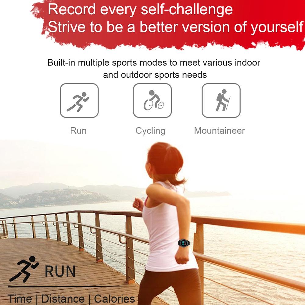 1.3 Inch Colour Round Screen Sport Smart Watch Support Heart Rate Multi Sports Mode Pink