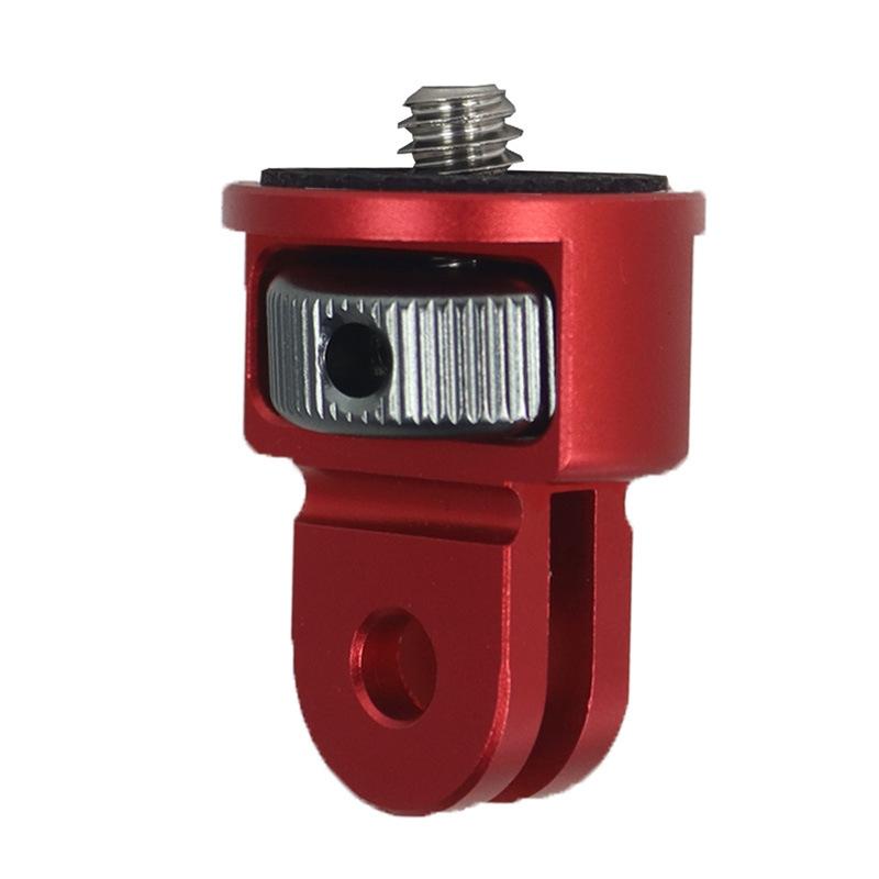 Universal Tripod Adapter For Action Cameras 1 / 4 Inch Screw Red Titanium