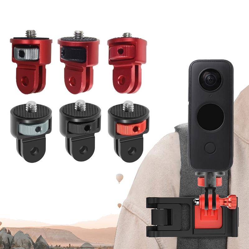 Universal Tripod Adapter For Action Cameras 1 / 4 Inch Screw Red Titanium