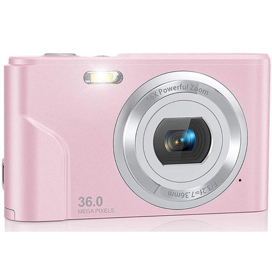 36Mp 2.7K Full Hd Digital Camera With 16X Zoom For Children 2.4 Inch Screen Pink