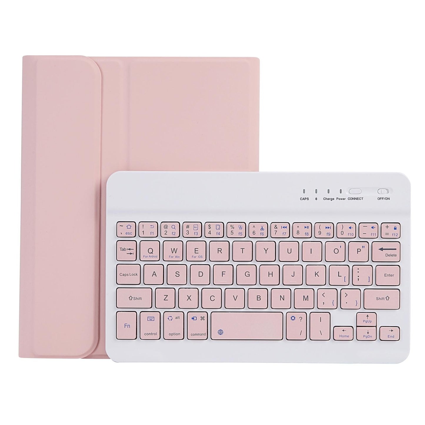 Ultra Thin Bluetooth Keyboard Tablet Case For Ipad Mini 6 With Stand And Pen Slot Candy Colour Pink