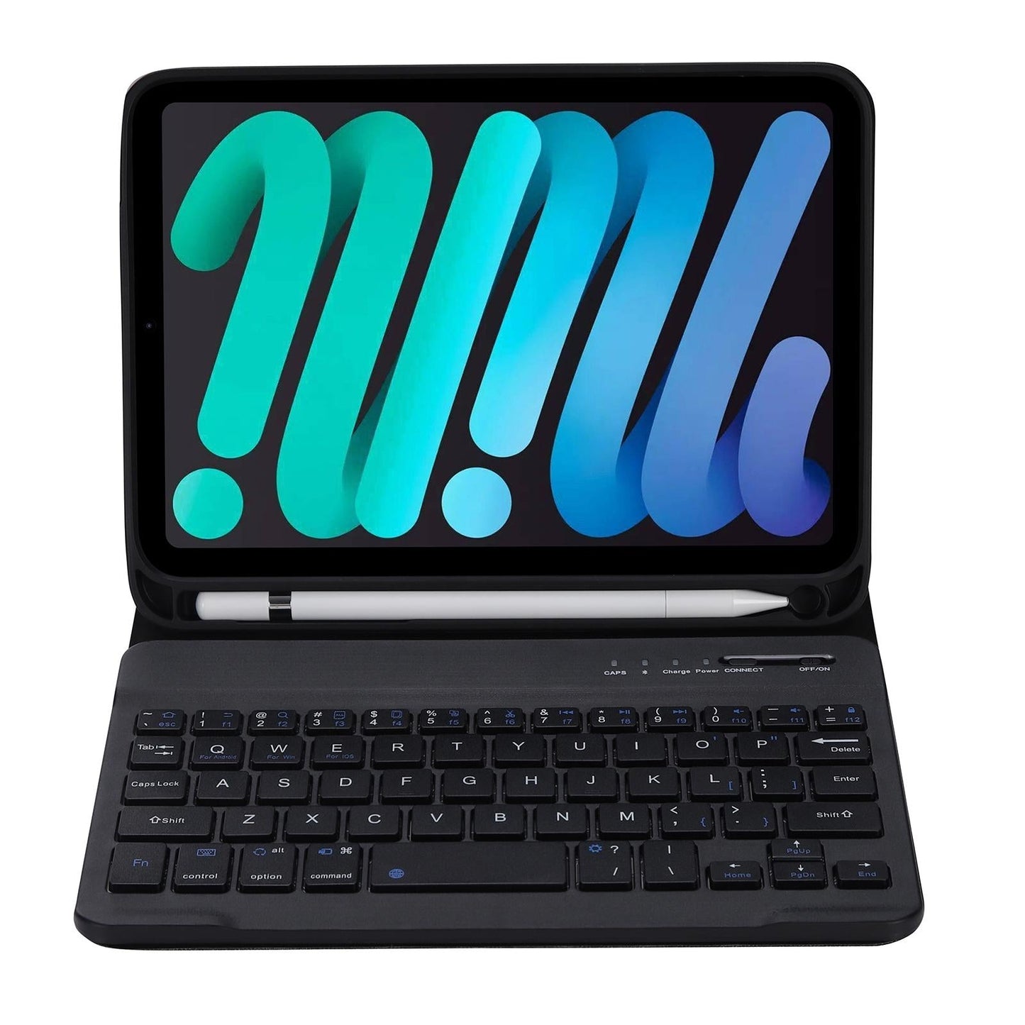 Ultra Thin Bluetooth Keyboard Tablet Case For Ipad Mini 6 With Stand And Pen Slot Candy Colour Pink