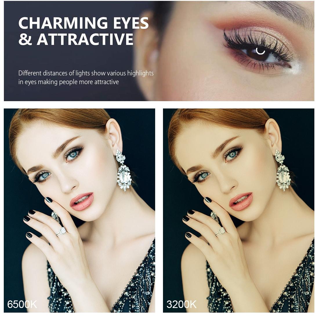 26Cm Dimmable Led Ring Light With Tripod And Phone Clamp