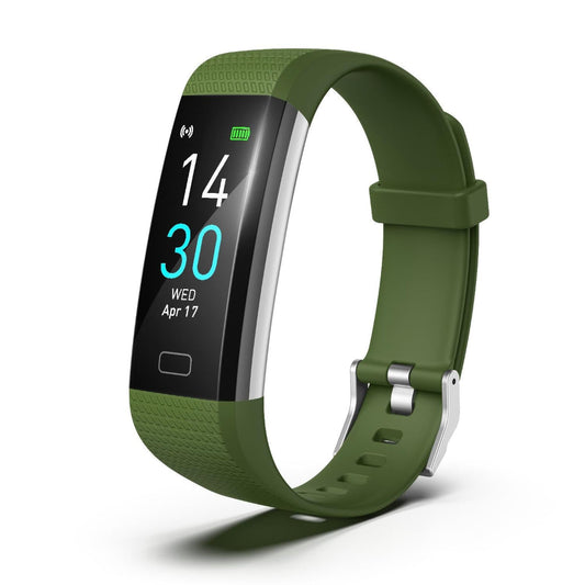 Waterproof Fitness Tracker Watch With Heart Rate Monitor Army Green Fashion