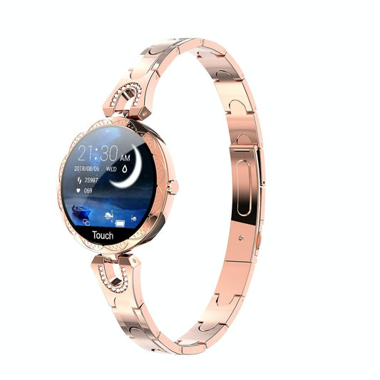 Waterproof Smart Bracelet With Lcd Screen And Heart Rate Monitor Rose Gold