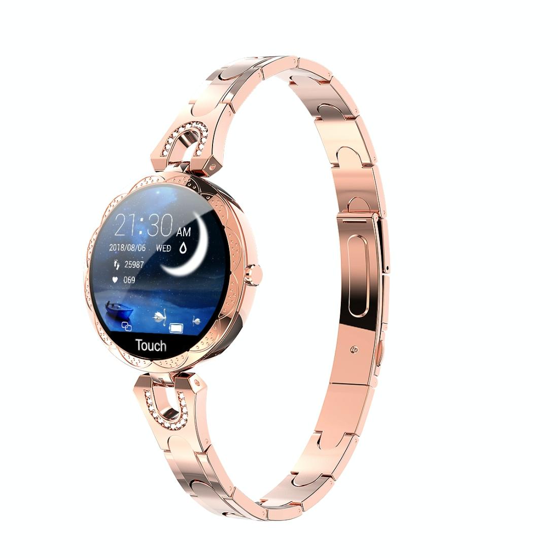 Waterproof Smart Bracelet With Lcd Screen And Heart Rate Monitor Rose Gold