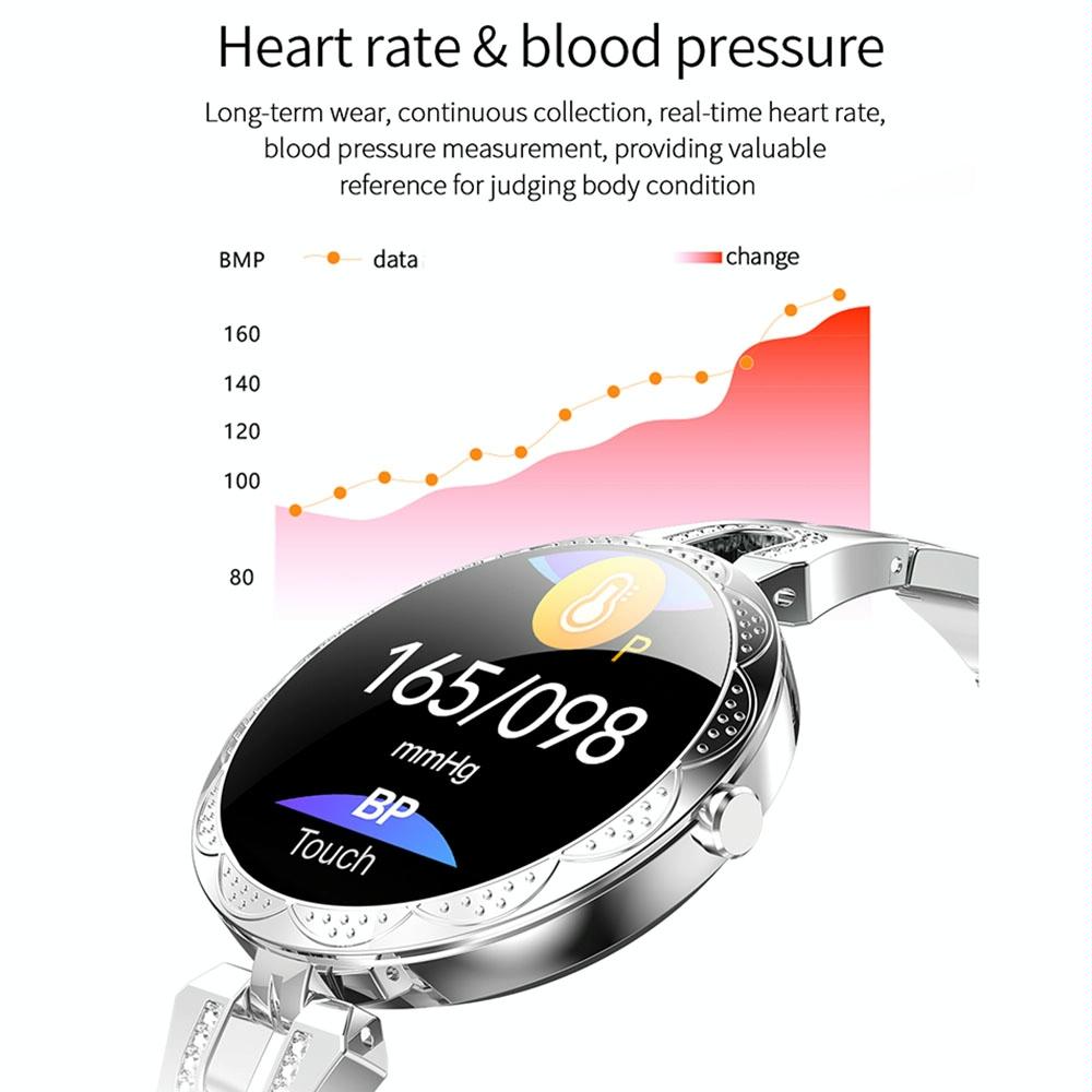 Waterproof Smart Bracelet With Lcd Screen And Heart Rate Monitor Rose Gold