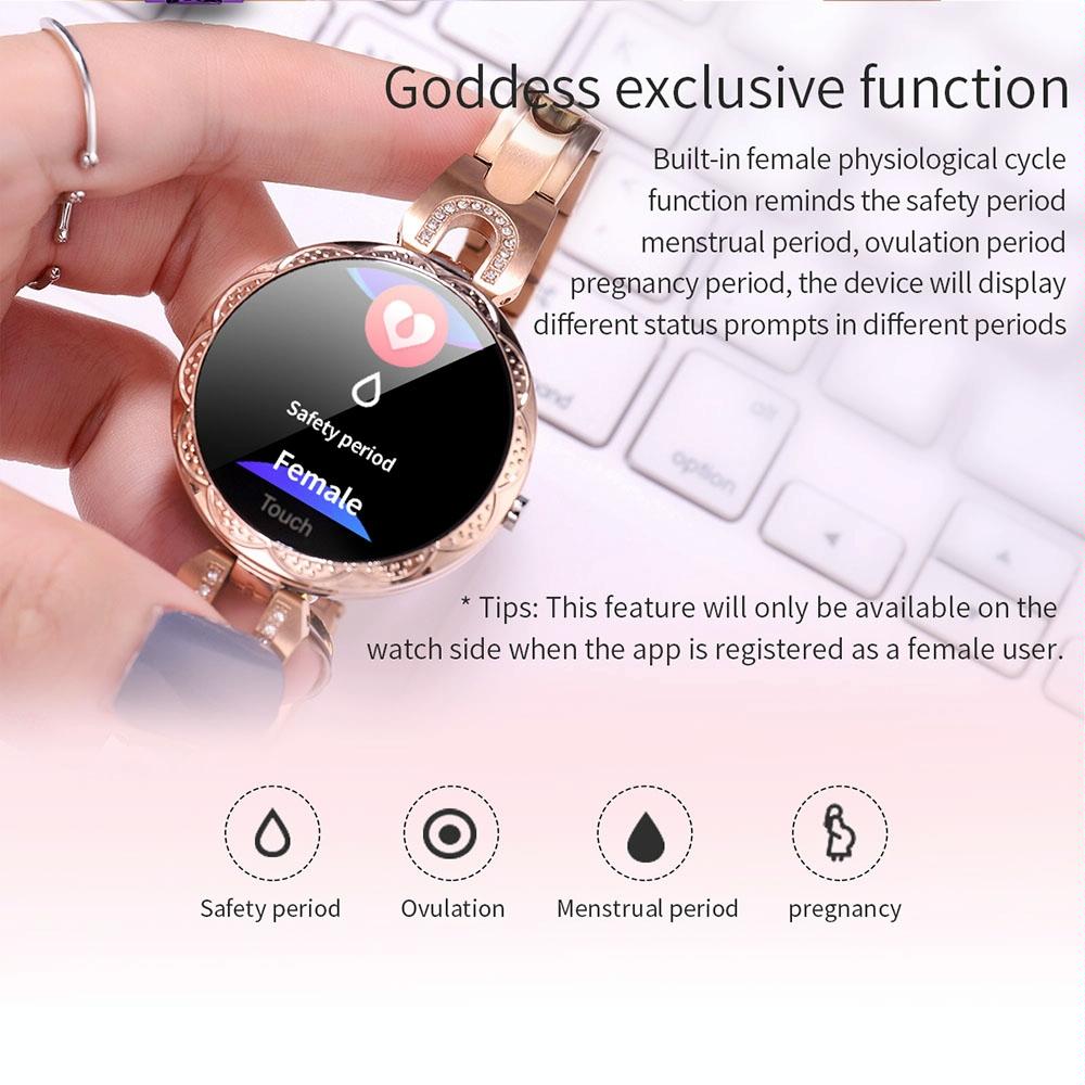 Waterproof Smart Bracelet With Lcd Screen And Heart Rate Monitor Rose Gold
