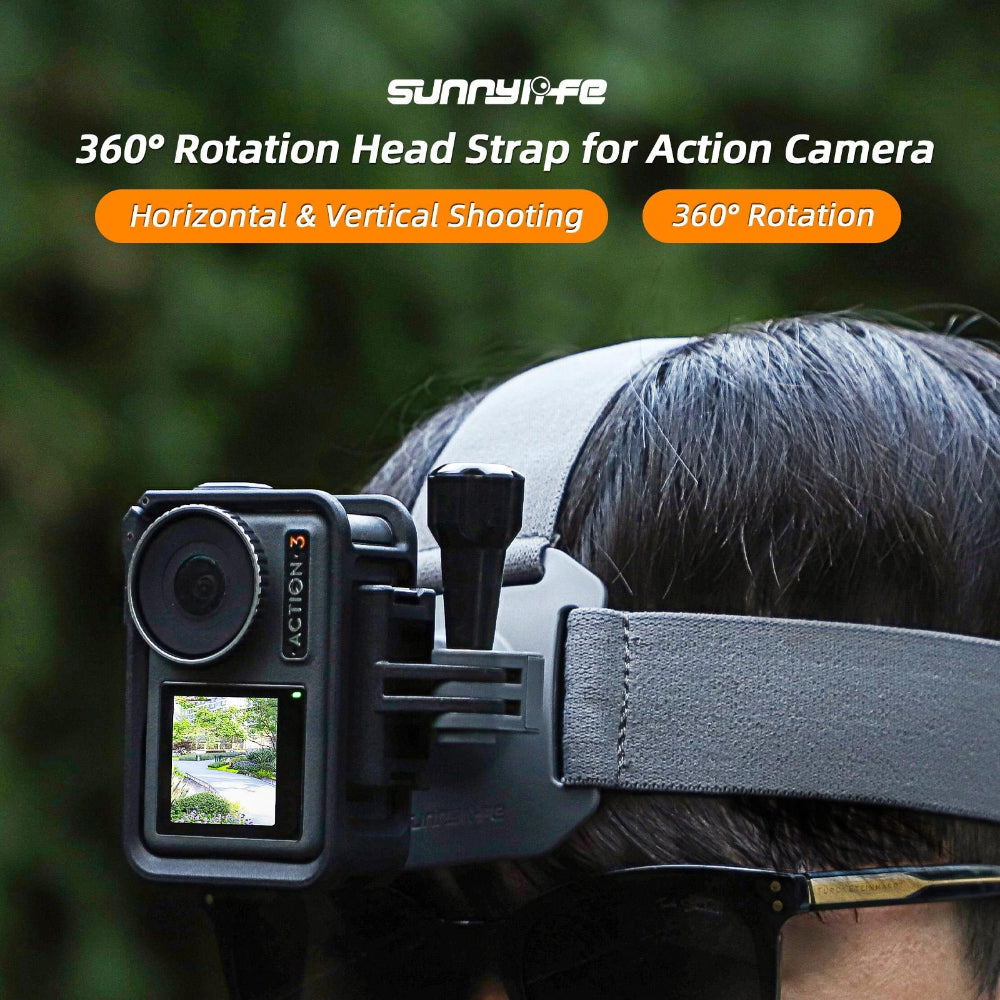 360 Degree Head Strap For Action Cameras_Grey