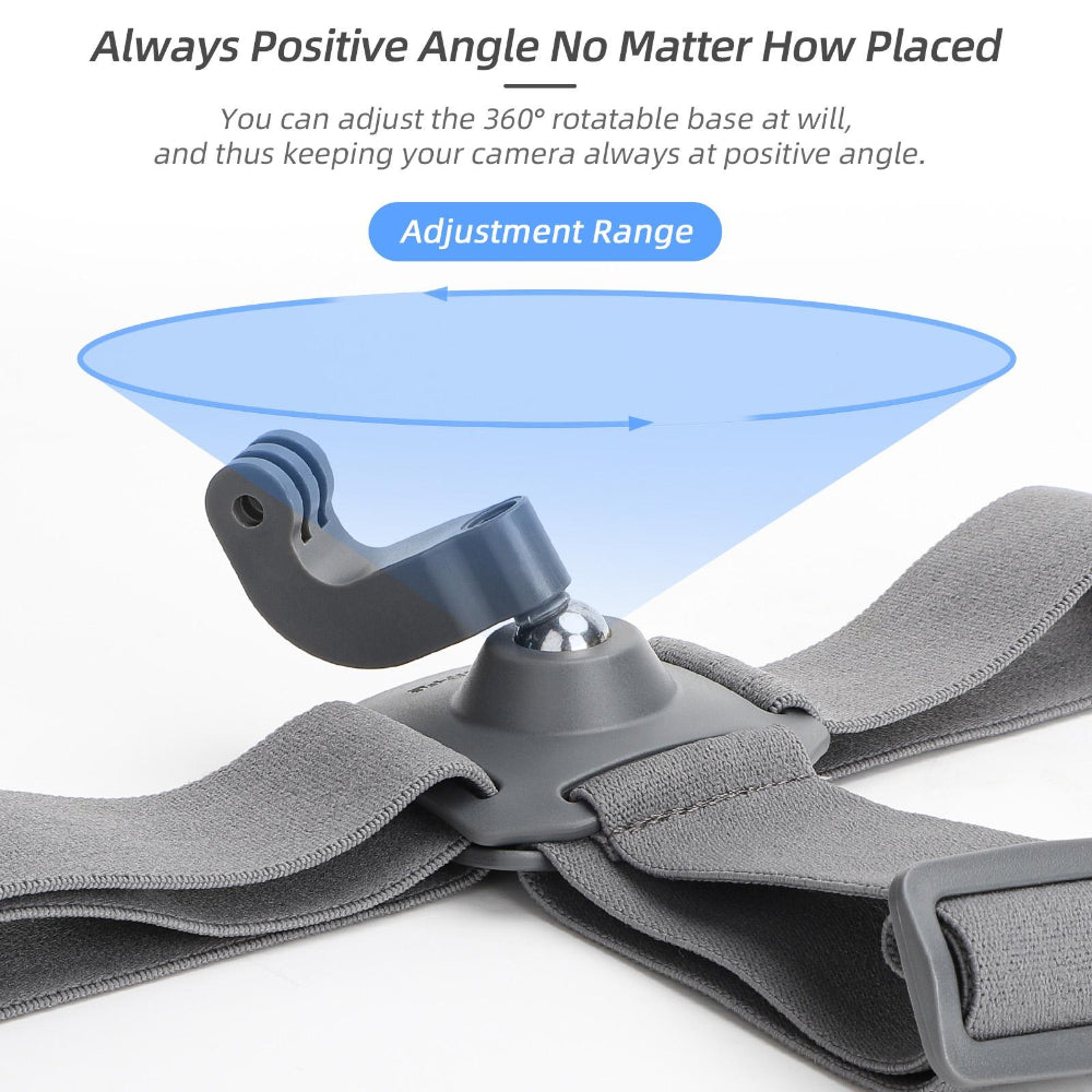 360 Degree Head Strap For Action Cameras_Grey