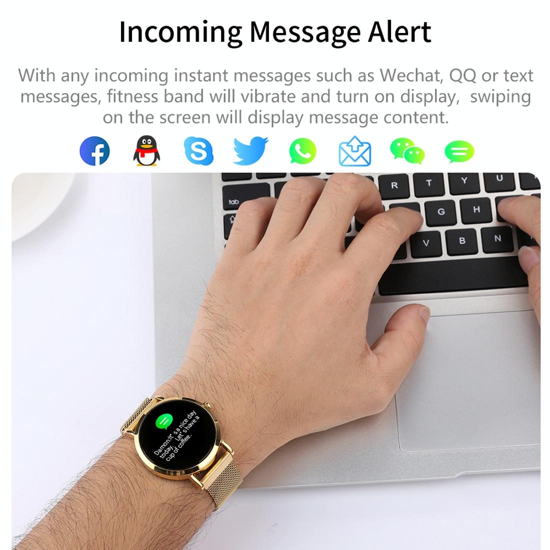 Smart Bracelet With Call Heart Bp Sleep And Oxygen Monitoring Gold