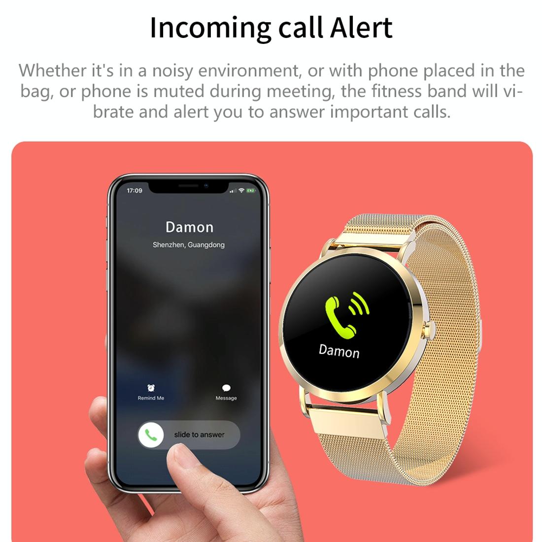 Smart Bracelet With Call Heart Bp Sleep And Oxygen Monitoring Gold