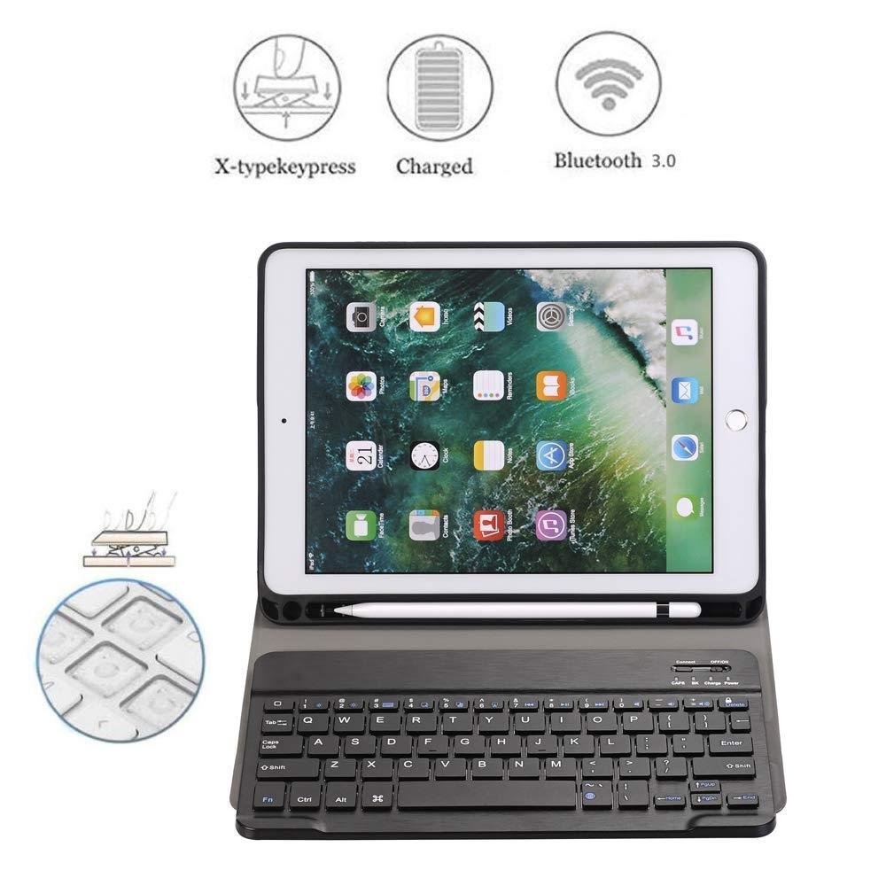 Bluetooth Keyboard & Leather Tablet Case For Ipad Pro / Air 9.7 With Detachable Design Pencil Holder
