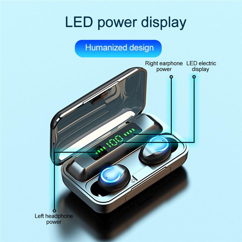 Wireless Noise Cancelling Earbuds With Charging Case Blue
