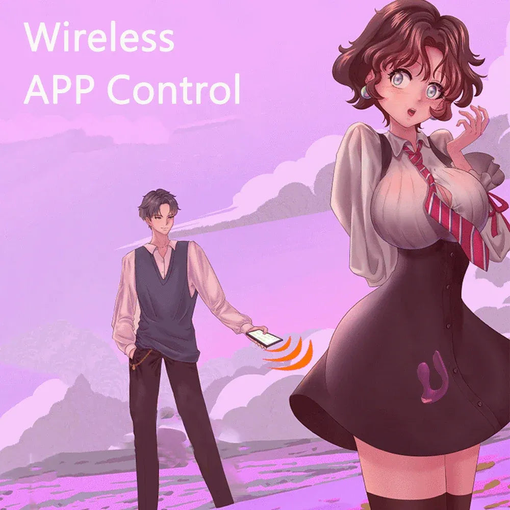 App Control Dual Ended Vibrator For Women Clit Anal Stimulation Couples Red